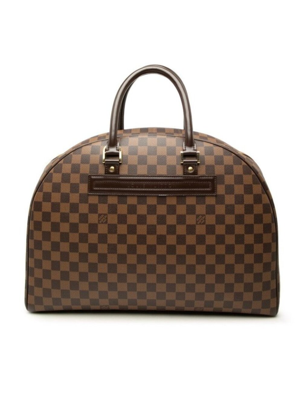 Louis Vuitton Damier Boston Bag Brown Leather